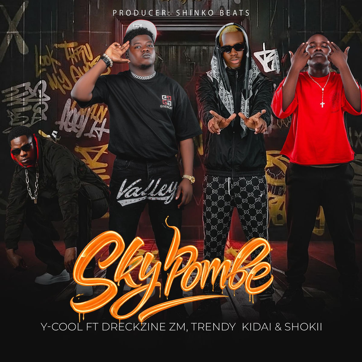 Y-Cool – Sky Pombe Ft. Shokii, DreckZine ZM & Trendy Kidai Music art